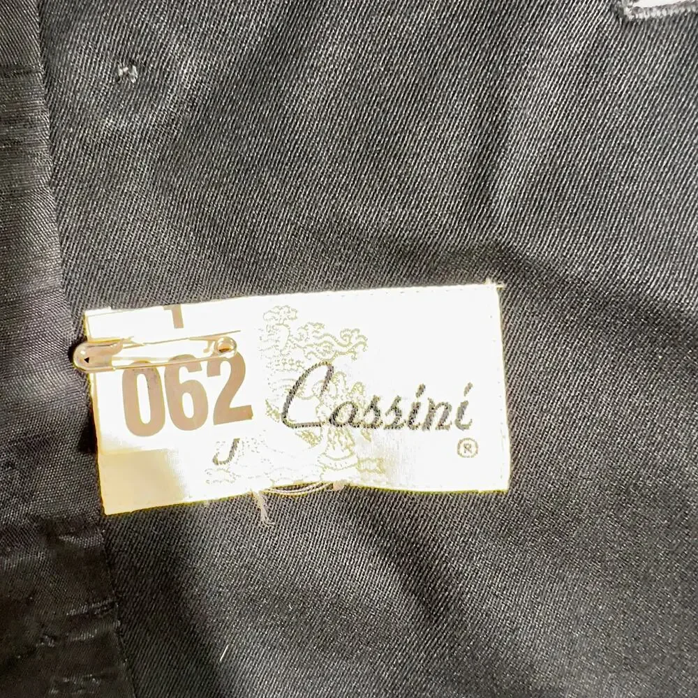 Oleg Cassini Blazer Woman Single Button Double Breasted Full Lined Black Pockets